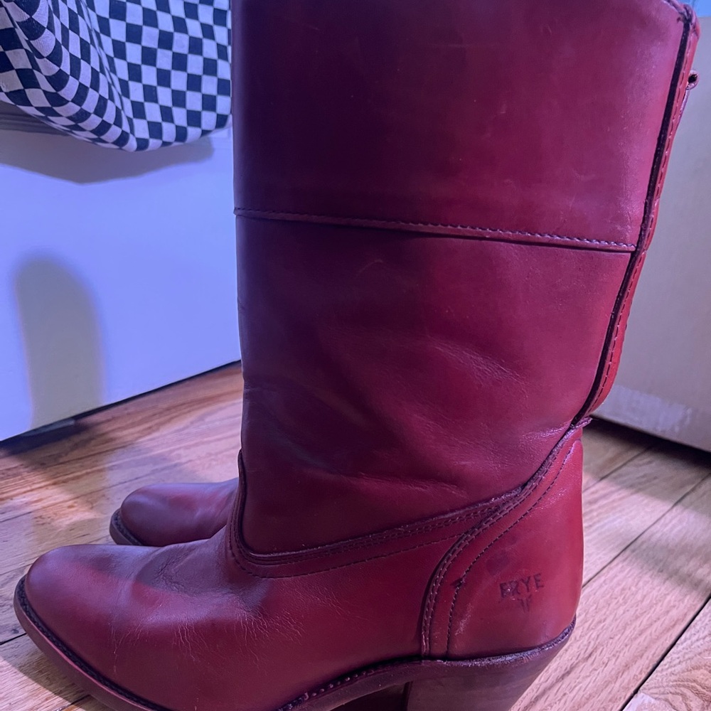 1980’s Fryer Women's Red Leather Boots